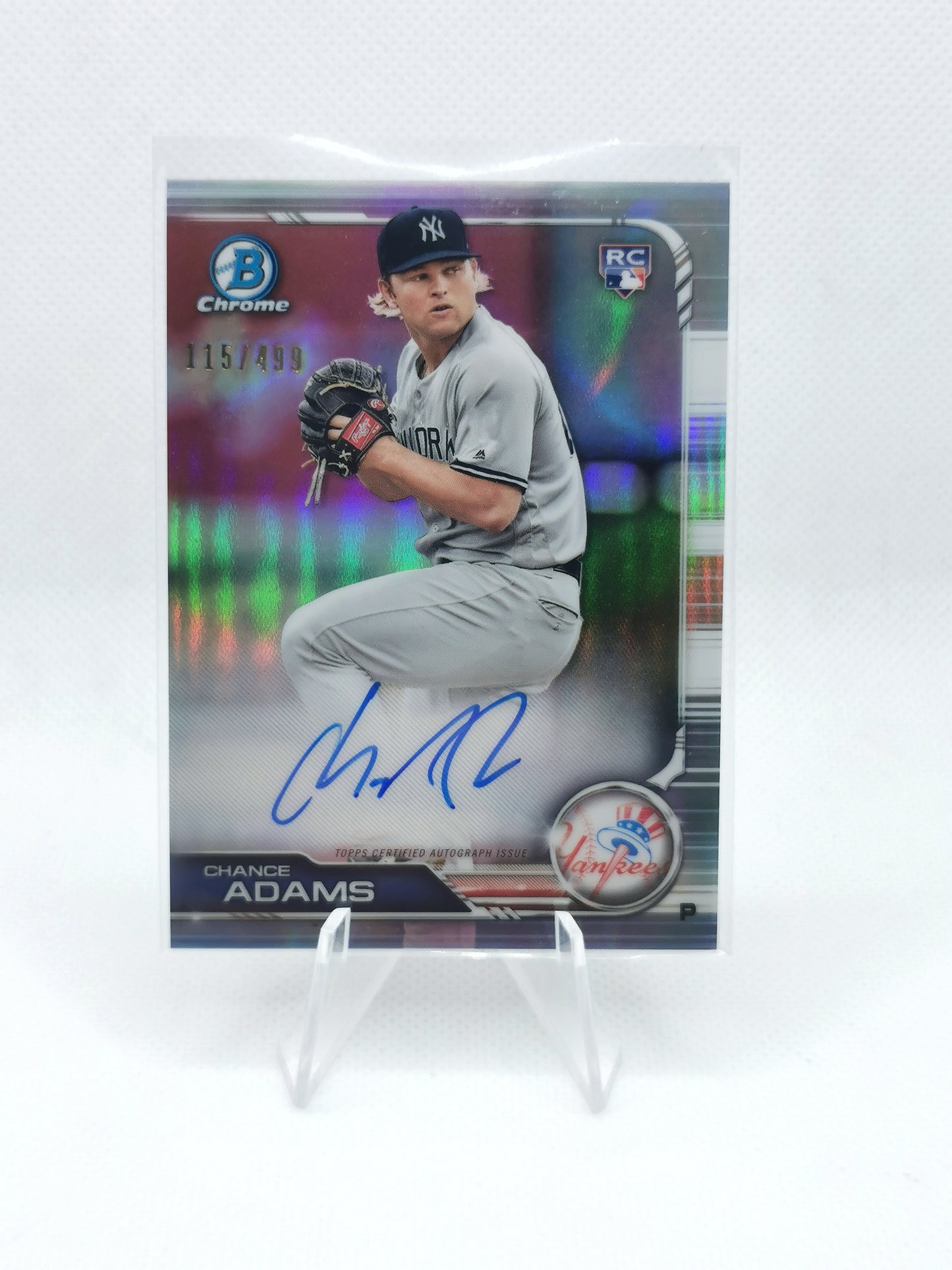 Chance Adams RC Auto /499 - MLB New York Yankees