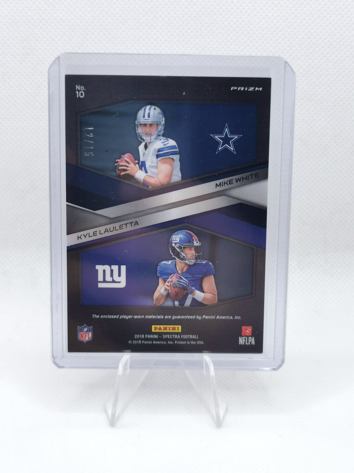 Mike White & Kyle Lauletta Rivals Patches /15 - Dallas Cowboys & NY Giants