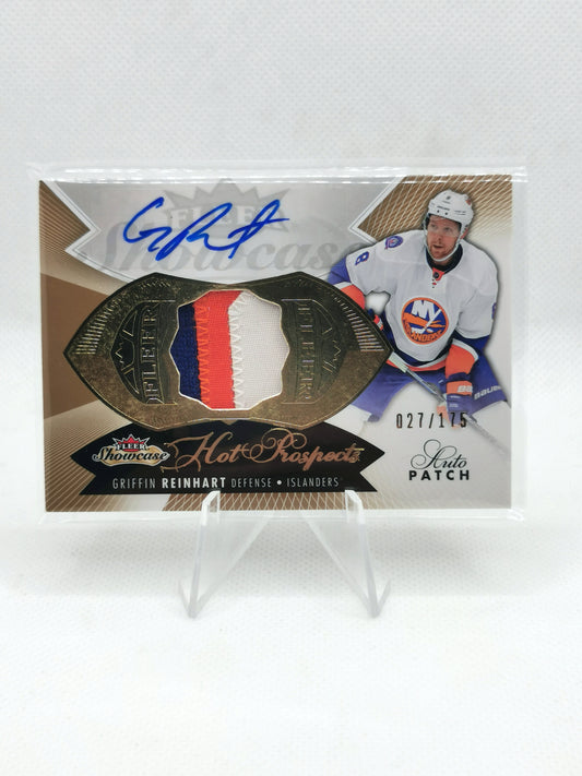 Griffin Reinhart Fleer Showcase Auto Patch Card /175 - NY Islanders