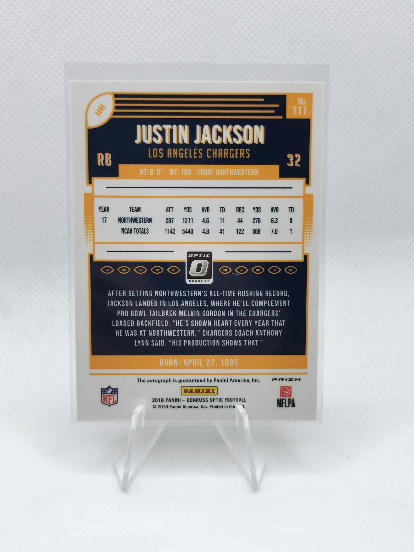 Justin Jackson RC Auto - NFL LA Chargers