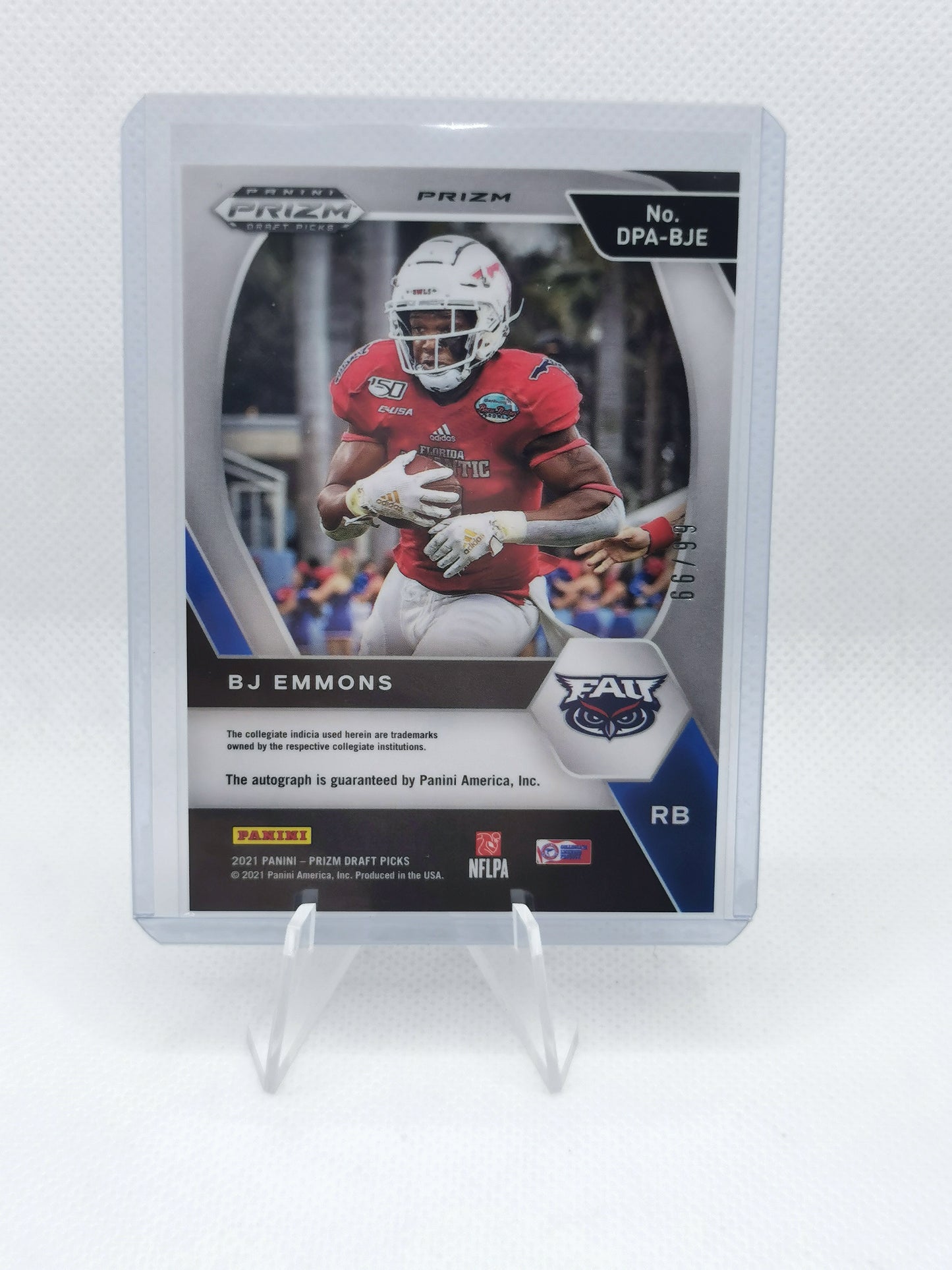 BJ Emmons Auto - Panini Prizm Draft Picks