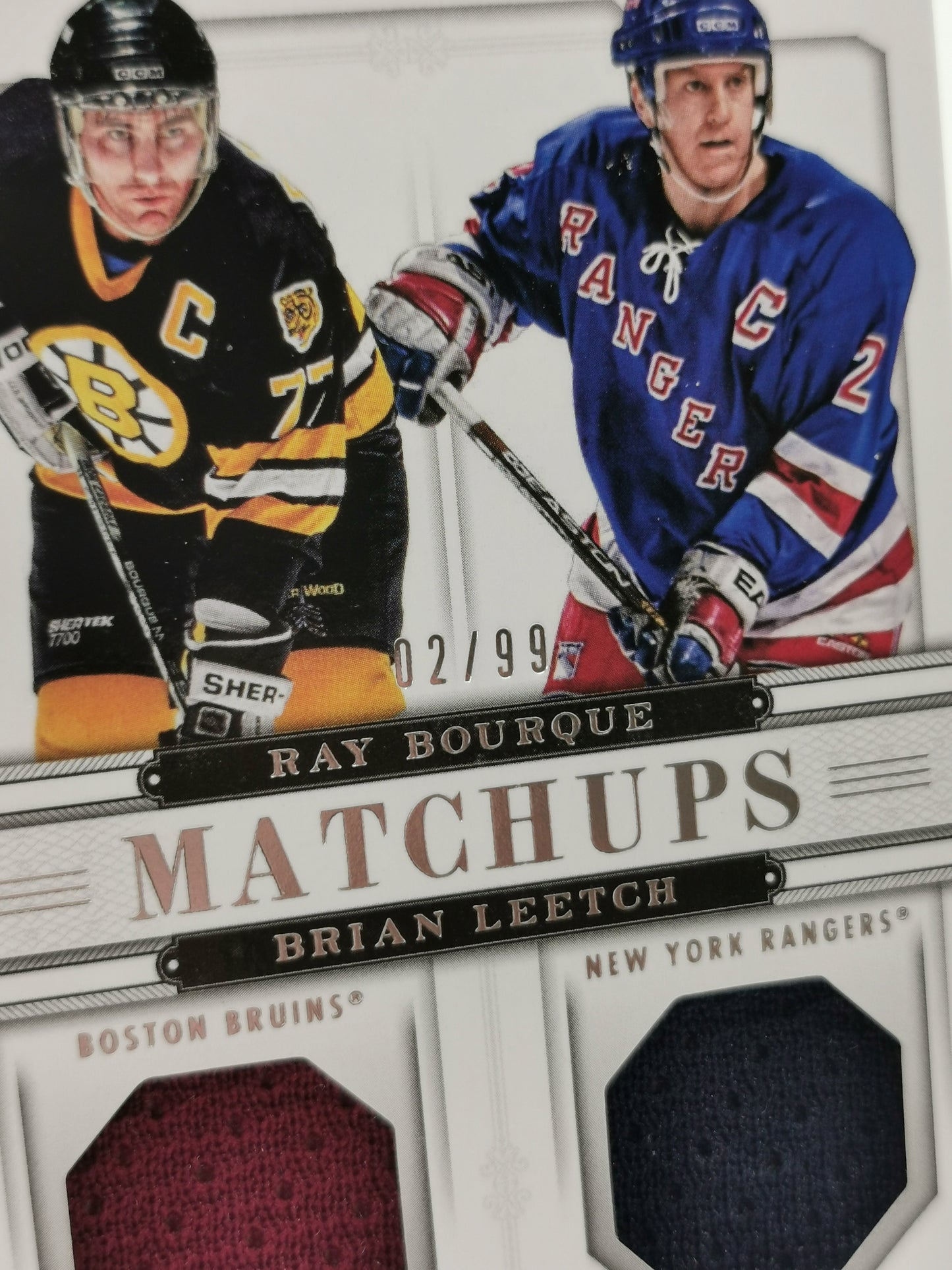 Ray Bourque & Brian Leetch Double Game Worn Patch #2/99
