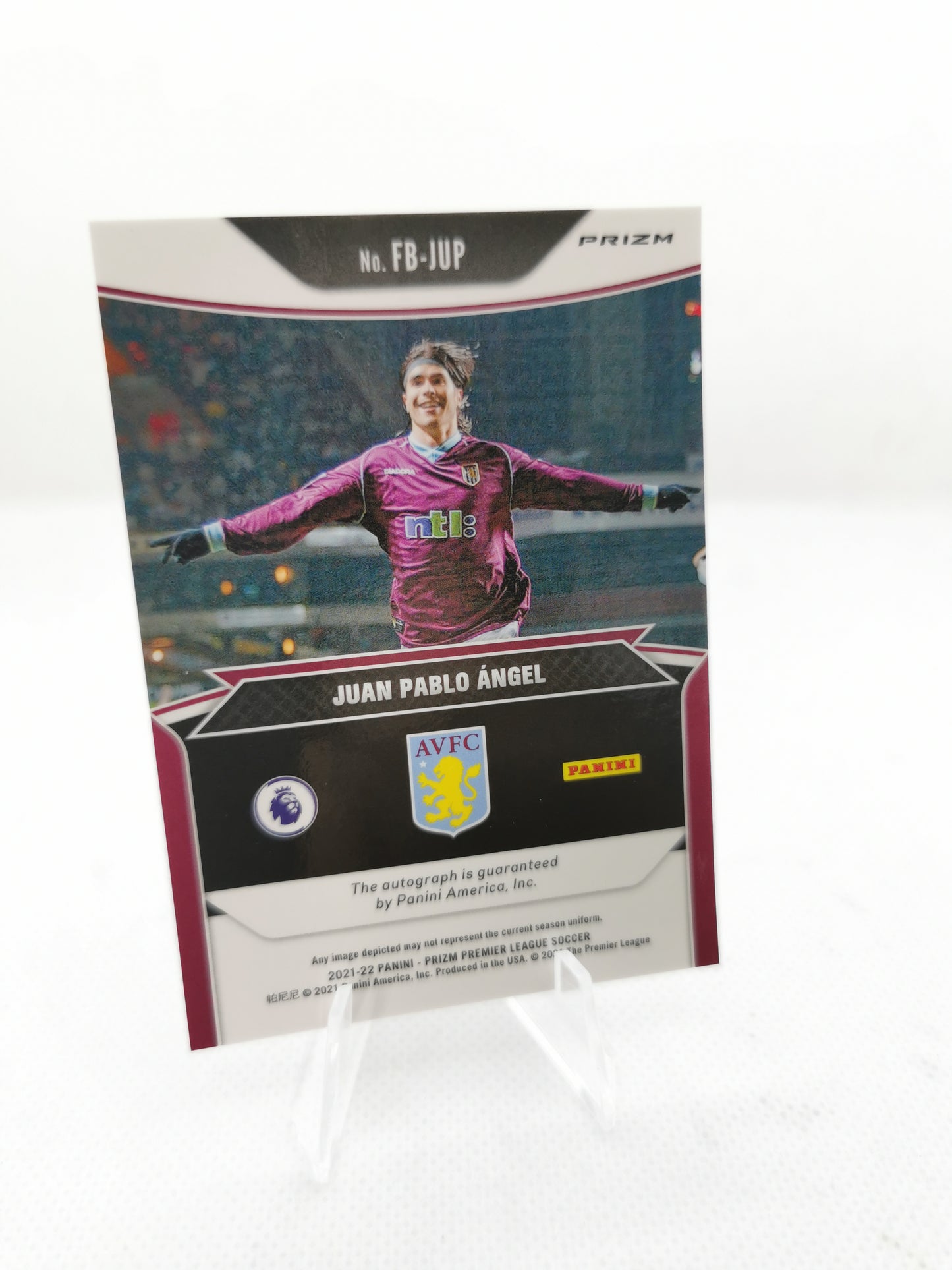 Juan Pablo Angel 2021-22 Panini Prizm Flashback Auto Aston Villa