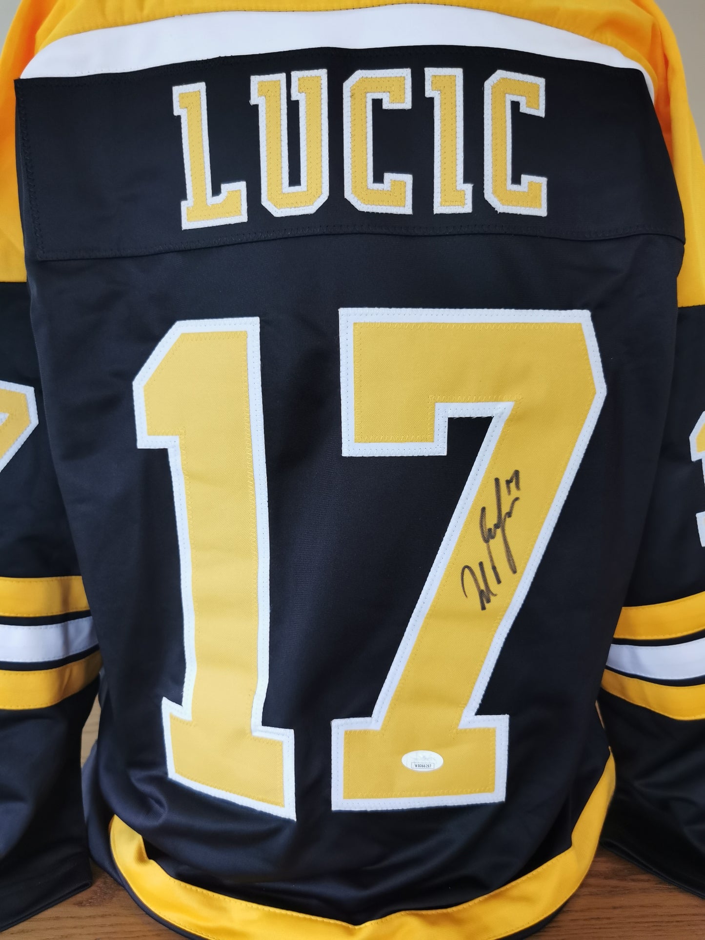 Milan Lucic Autographed Boston Bruins Replica Jersey