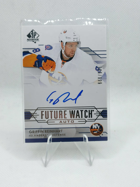Griffin Reinhart Auto Future Watch Card 906/999 - NY Islanders