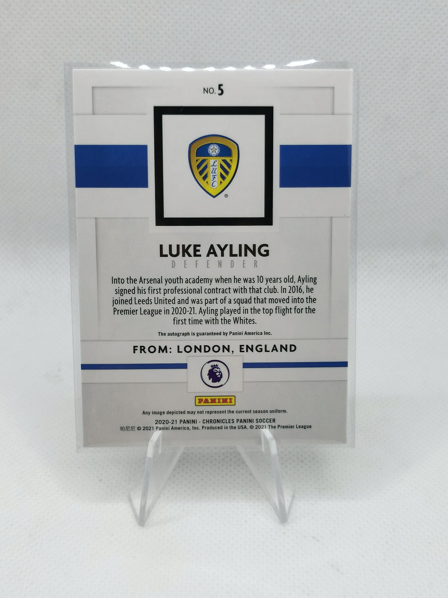 Luke Ayling Auto Rookie Card /500 - Panini Chronicles Soccer - Leeds United