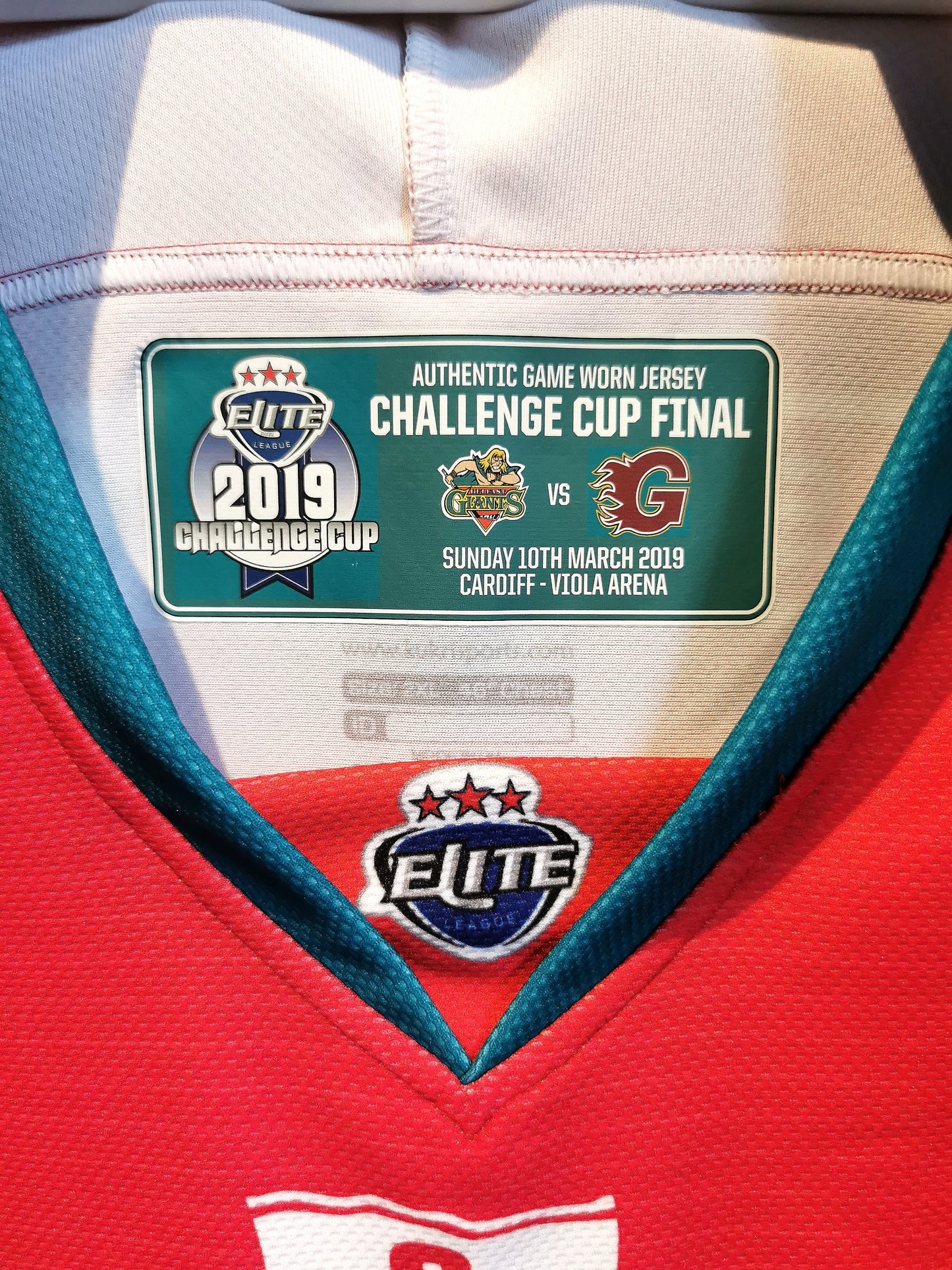 Darcy Murphy (Belfast Giants) Game Worn Cup Final Jersey