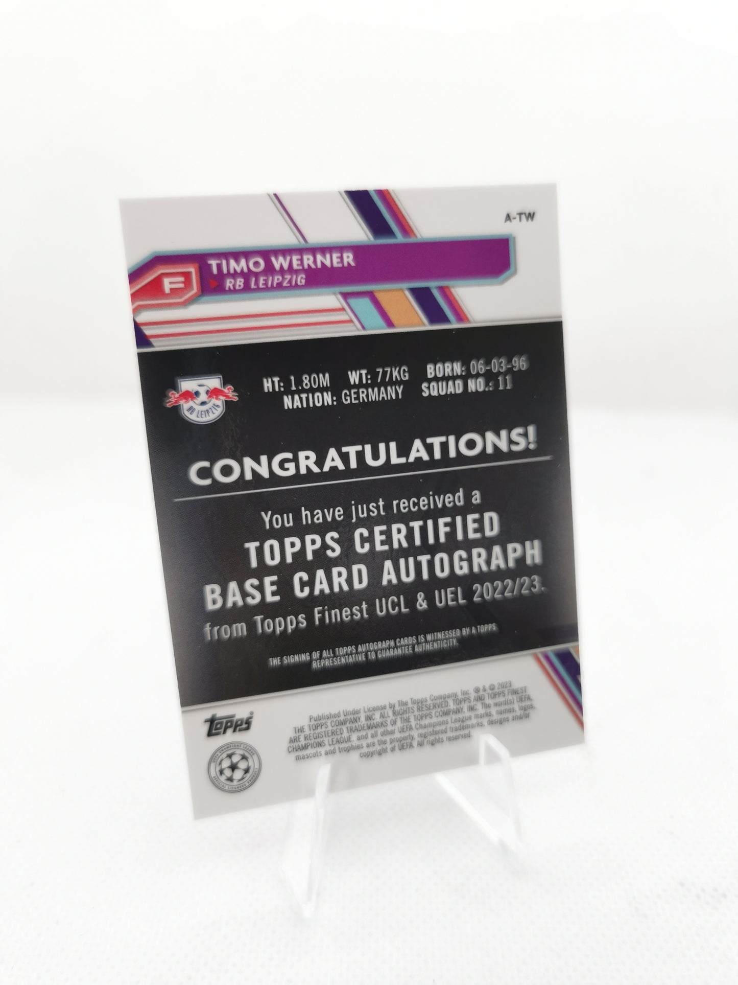 Timo Werner Auto Topps Finest UCL 2022/23 RB Leipzig
